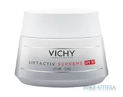 Vichy Liftactiv Supreme (Віші Ліфтактів Сюпрім) Денний Крем-догляд проти зморшок для пружності шкіри SPF30 для всіх типів шкіри 50 мл
