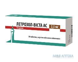 Летрозол-Віста АС табл. п/плен. оболочкой 2,5 мг блистер №30