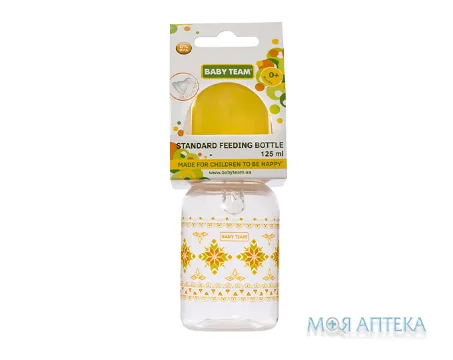 Пляшечка для годування Baby Team (Бебі Тім) 1400 с силіконовою соскою від 0 місяців 125 мл