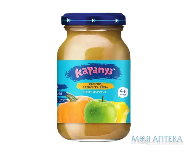 Пюре дитяче Карапуз яблуко, гарбуз і айва 170 г