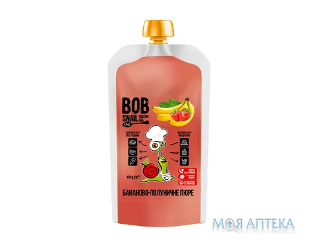 Равлик Боб (Bob Snail) Банан-Полуниця Шеф пюре 400 г