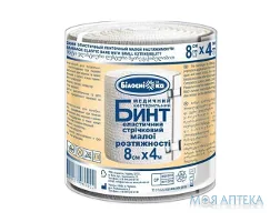 Бинт еластичний медичний Білосніжка малої розтяжності 4м х 8см