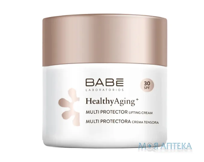 Babe Laboratorios (Бабе Лабораторіос) Healthy Aging Крем для обличчя мультизахисний ліфтинг з DMAE та SPF-30 денний 50 мл