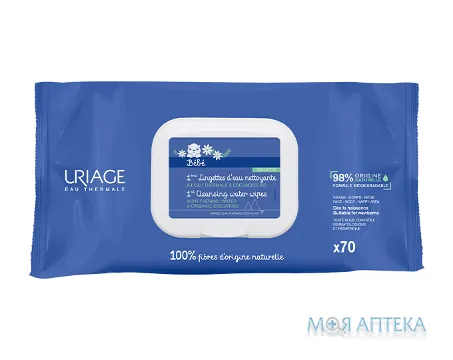 Uriage Bebe (Урьяж Бейб) Перші вологі серветки очищуючі 70 шт.