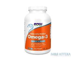 NOW Omega-3 (Омега-3) капс. м`як. 1000 мг №500