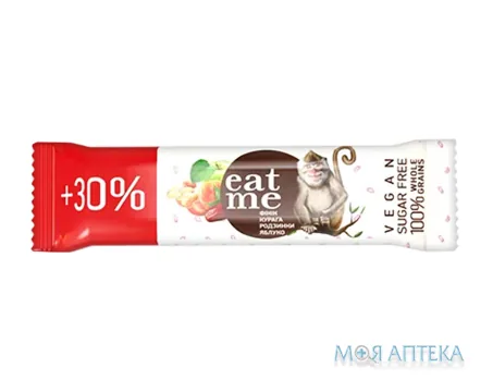 Батончик EatMe (ІтМі) курага, фінік, яблуко, родзинки та злаки 40 г