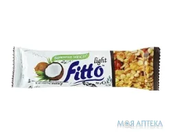 Батончик-мюслі Fitto light (Фітто Лайт) з кокосовою стружкою, 25г