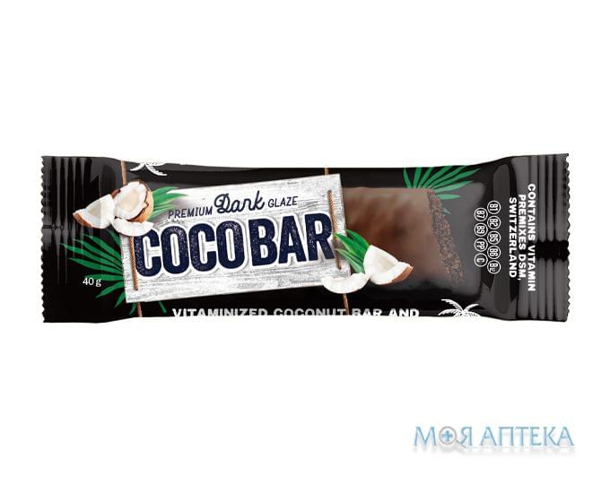 Батончик Coco Bar (Коко Бар) вітамінізований з какао в шокол. глазурі, 40 г