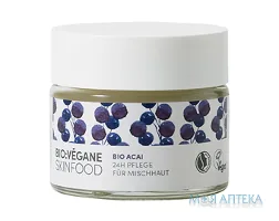Bio Vegane (Біо Веган) Крем для обличчя Органічні ягоди Асаї догляд 24 години для комбіновоної шкіри 50 мл
