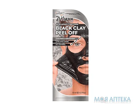Севенс Хевен (7th Heaven) Маска-плівка для обличчя для чоловіків Активоване вугілля 10 мл