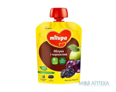Пюре Milupa (Мілупа) яблуко, чорнослив 80 г