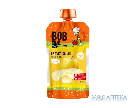 Равлик Боб (Bob Snail) Яблуко-Банан Шеф пюре 250 г