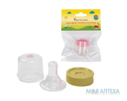 Соска силіконова Курносики кругла 7030, контейнер, M