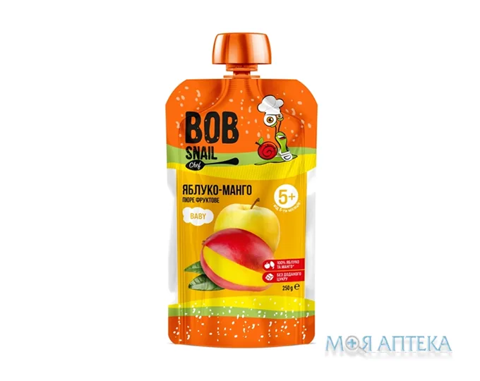Равлик Боб (Bob Snail) Яблуко-Манго пюре 250 г