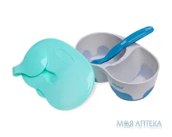 Акуку (Akuku) Миска з ложкою на 2 відділення А0303