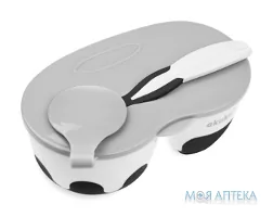 Акуку (Akuku) Миска з ложкою на 2 відділення A0428