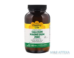 Кантрі Лайф (Country Life) Кальцій Магній Цинк з вітаміном Д3 табл. №180