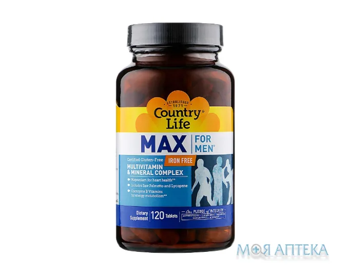 Кантрі Лайф (Country Life) Max For Men без заліза таблетки №120