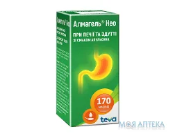 Алмагель Нео суспензія д/перор. заст. по 170 мл у флак.