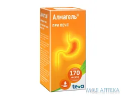 Алмагель суспензія ор. по 170 мл у флак.