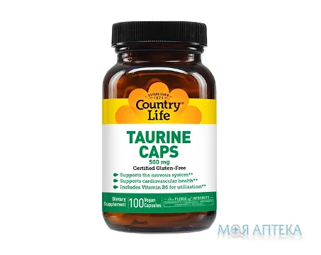 Кантрі Лайф (Country Life) Таурин капс. 500 мг №100