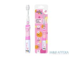 Електрична зубна щітка Vega (Вега) Kids VK-400Р LIGHT-UP звукова дитяча, рожева