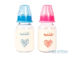 Пляшечка для годування Курносики 7010 скляна 130 мл