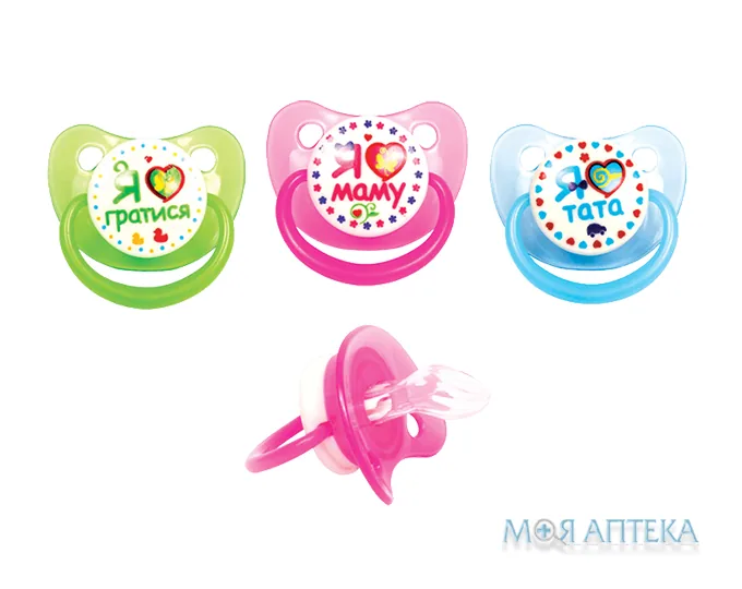 Пустушка Курносики 7016, 6-12, силіконова з прикусом