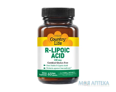 Кантрі Лайф (Country Life) Ліпоєва кислота (Lipoic Acid) таблетки 300 мг №60