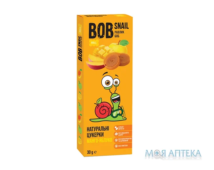 Равлик Боб (Bob Snail) Яблуко-Манго цукерки 30 г