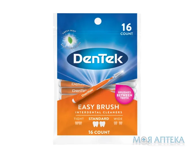 ДенТек (DenTek) Міжзубні щітки Зручне очищення для стандартних проміжків №16