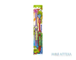 Зубна щітка Pierrot (Пірот) Гусениця від 3 до 8 років 2 шт