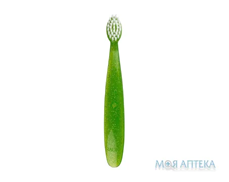 Зубна щітка для немовлят (Радіус) Radius Totz екстра м`яка щетина, зелена, з 18 міс.