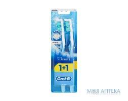 Зубна щітка Oral-B 3D відбіл.сер./1+1/