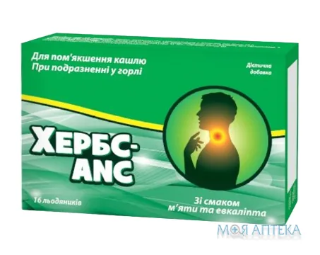 Хербс-ANC льодяники м`ята і евкаліпт №16