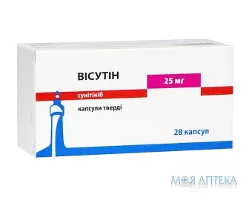 Вісутін капсули тв. по 25 мг №28 (7х4)