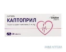 Каптоприл Solution Pharm таблетки по 25 мг №20