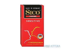 Презервативи Sico (Сіко) Sensitive контурні анатомічної форми №12