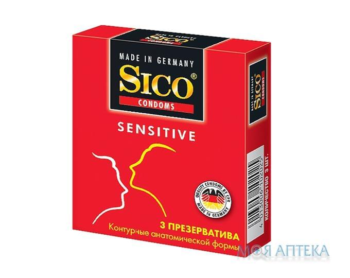Презервативи Sico (Сіко) Sensitive контурні анатомічної форми №3