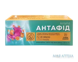 Антафід Fidem Pharm (Фідем Фарм) таблетки жувальні зі смаком апельсину №24