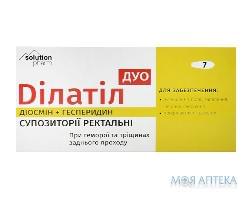 Дилатил Дуо фитосвечи ректальные для облегчения симптомов геморроя упаковка 7 шт Solution Pharm