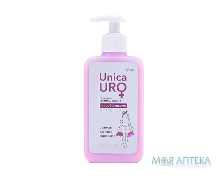 УнікаУро (UnicaUro) Гель для інтимної гігієни для Дівчаток з пробіотиками до 12 років 250 мл