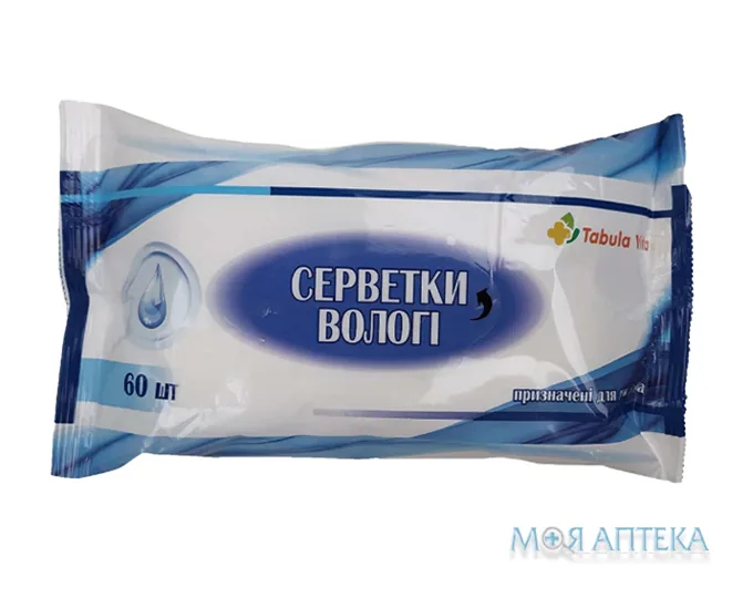 Серветки вологі Tabula Vita (Табула Віта) антибактеріальні №60