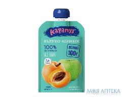 Пюре фруктовое детское КАРАПУЗ Яблоко и абрикос с 5-ти месяцев мягкая упаковка дой-пак 100 г