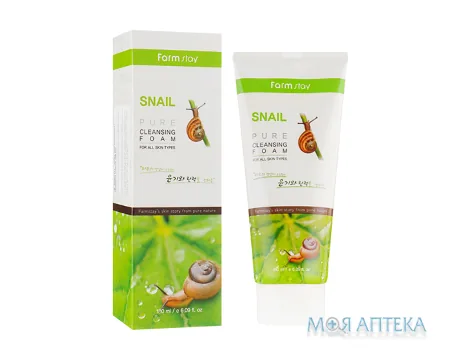 FarmStay (Фармстей) Пінка для очищення з муцином равлика 180 мл