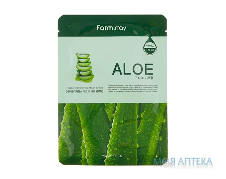 FarmStay (Фармстей) Маска тканинна для обличчя з екстрактом алое 23 мл