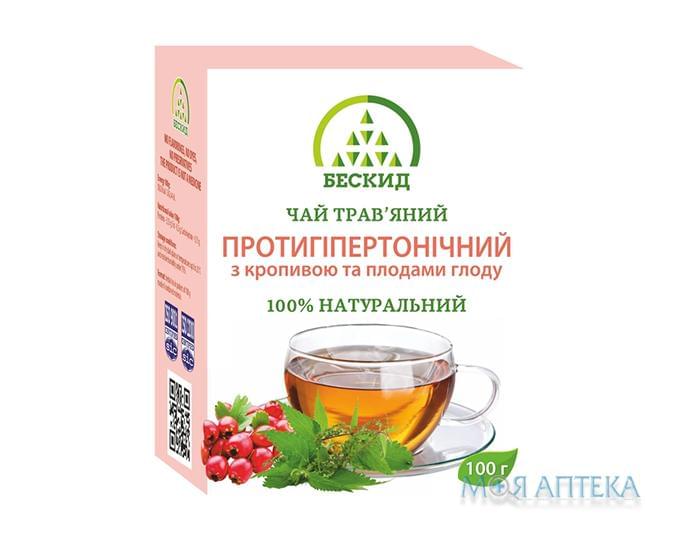 Чай трав`яний Протигіпертонічний з кропивою та плодами глоду по 100 г у пач. з внут. пак.