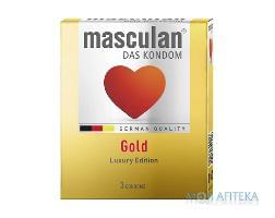Презервативы латексные MASCULAN (Маскулан) Gold золотого цвета 3 шт