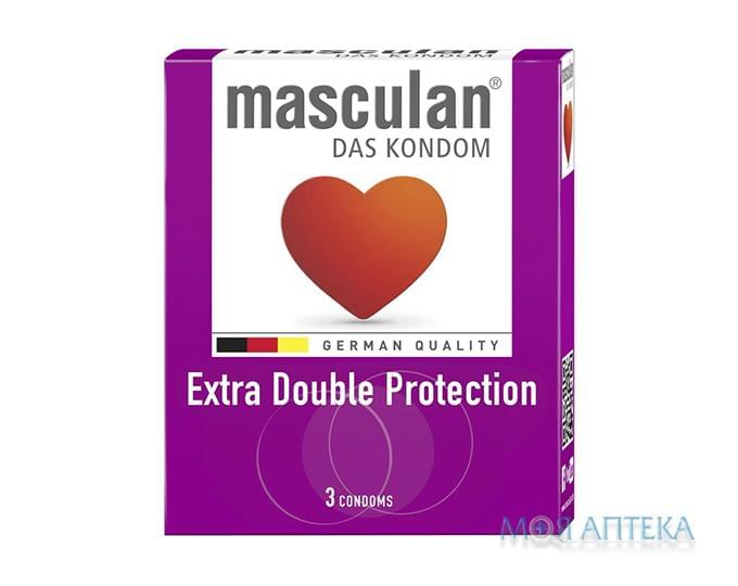 Презервативи Masculan (Маскулан) Extra Double Protection міцні з пухирцями №3