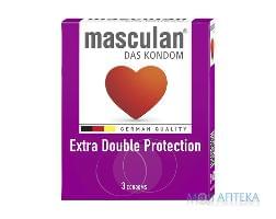 Презервативи Masculan (Маскулан) Extra Double Protection міцні з пухирцями №3